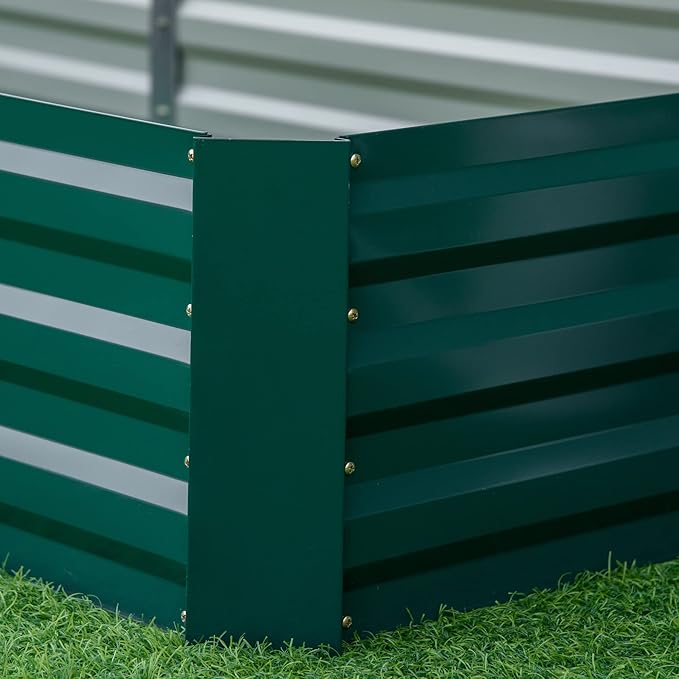 Outsunny Galvanized Raised Garden Bed, - Image 8