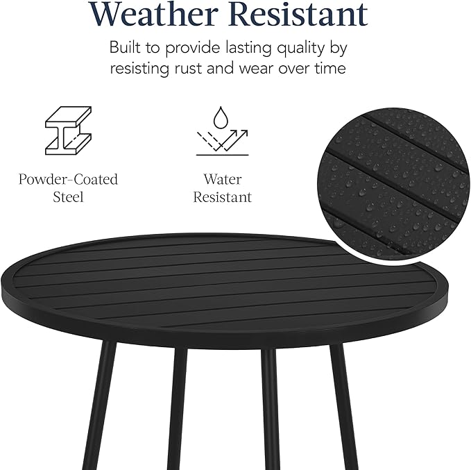 Best Choice Products 3-Piece Patio Dining Set, Bar Height, Outdoor Bistro Set - Image 5