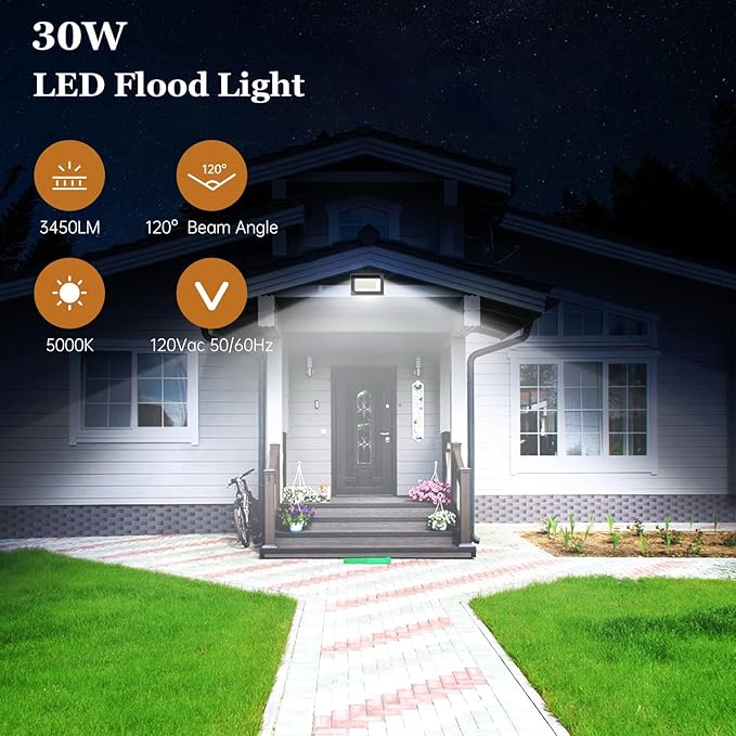 dephen 30W LED Flood Lights Outdoor - Image 6
