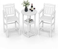 Ciokea 3-Pcs Bistro Table and Chairs, All-Weather Round High Top Bar Table by CIOKEA
