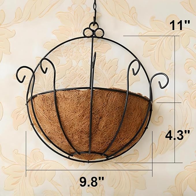 Tosnail 2 Pack Metal Wall Hanging Planter Basket - Image 2