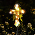 Solar White Dove Cross Garden lamp by Unknown
