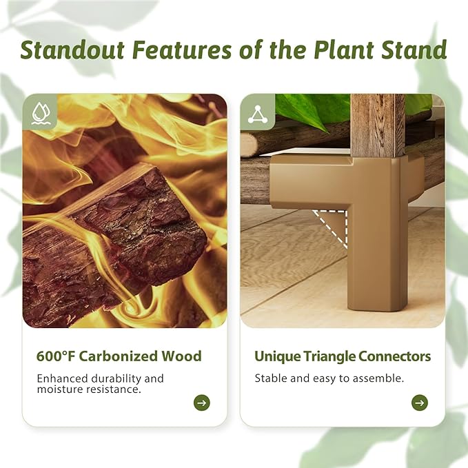 Plant Stand Indoor Outdoor 63" Tall Plant Shelf - Image 5