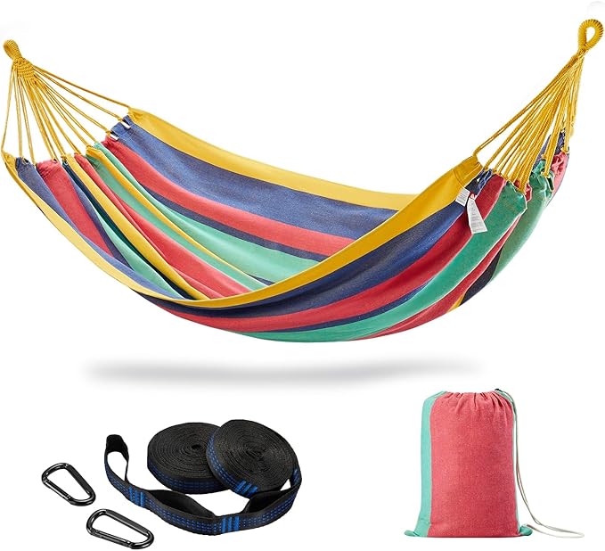 Brazilian Double Hammock with Tree Straps, Extra Large 94x63IN, 2 Persons by CHULIM