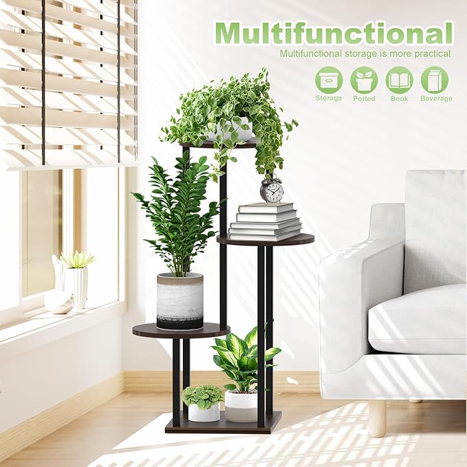 Plant Stand Indoor, 4 Tier Thickened Metal Corner Plant Shelf - Image 6