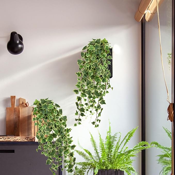 Hollyone Artificial Hanging Plants 35.4" Fake Ivy Vine Faux Ivy Leaves Fire and - Image 4
