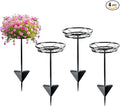 Tellingyou 4 Pack Adjustable Outdoor Flower Pot Stand, Metal Outdoor Plant by Tellingyou