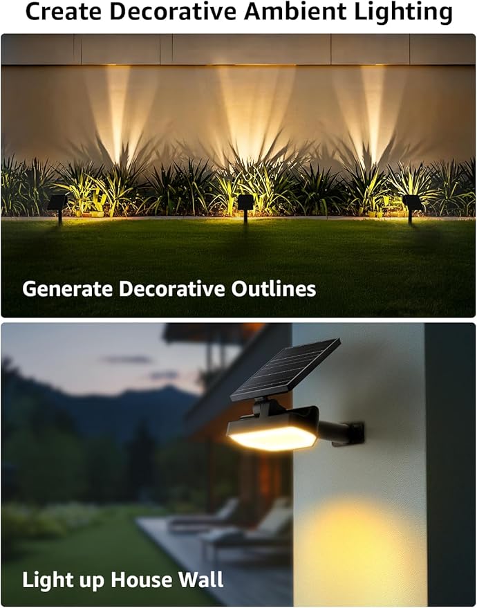 Lepro Solar Decorative Spot Lights 2 Pack, Warm White Accent Lights - Image 2