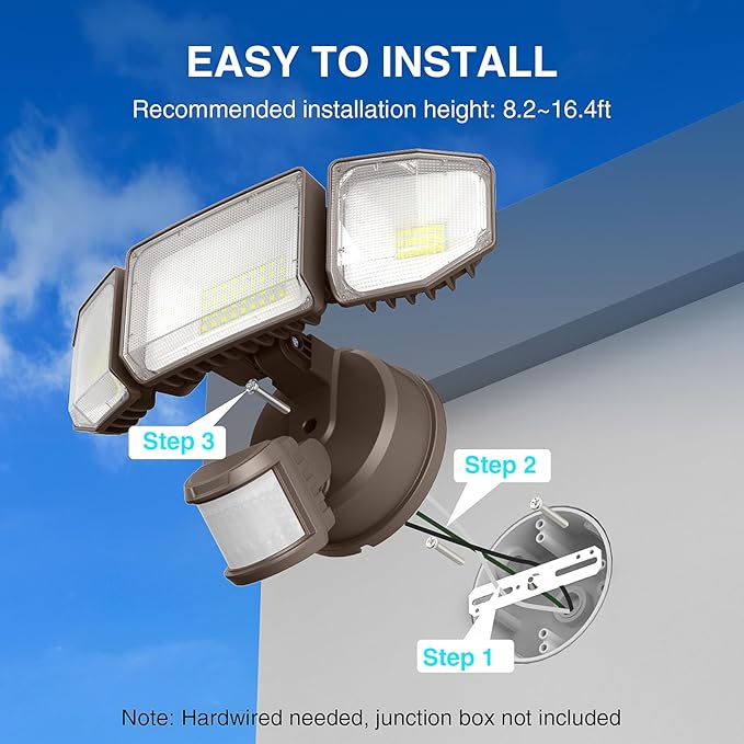 85W LED Security Lights Motion Sensor Light Outdoor, 8500LM Dusk to Dawn - Image 9