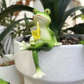 Miniature Frog Figurines Plant Decorations by Suqorinp