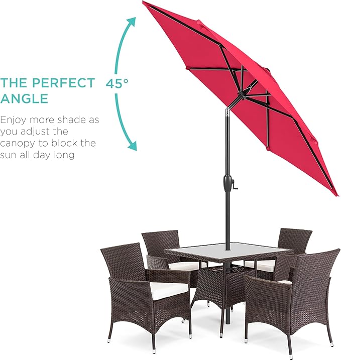 Best Choice Products 7.5ft Heavy-Duty Round Outdoor Market Table Patio Umbrella - Image 2