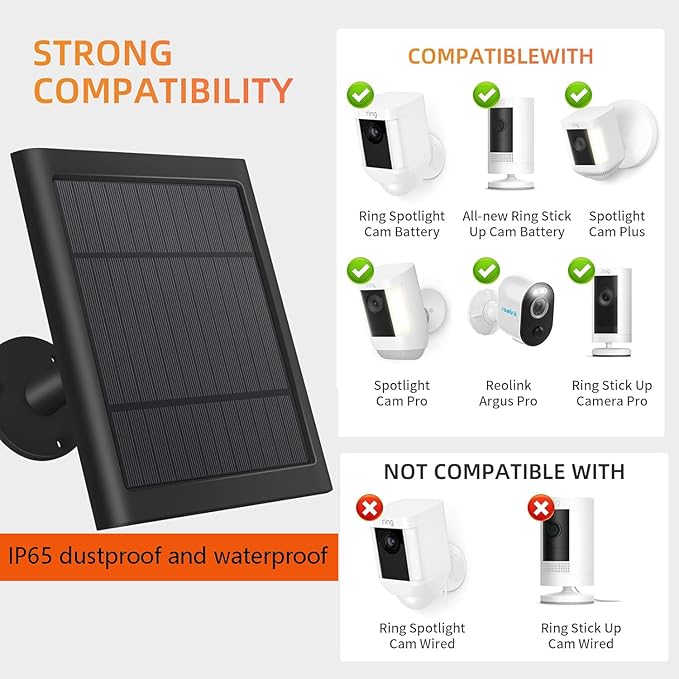 USB-C to Ring Barrel Plug 6Pack 4W Solar Charger - Image 3