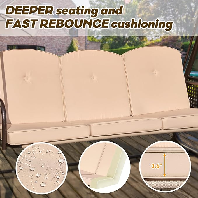 3 in 1 Outdoor Porch Swing - Image 5