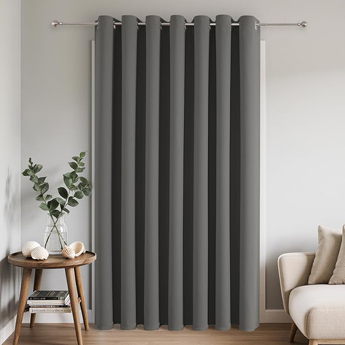 Joydeco Blackout Patio Sliding Door Curtains 90 Inches Long, Grommet Privacy by JOYDECO