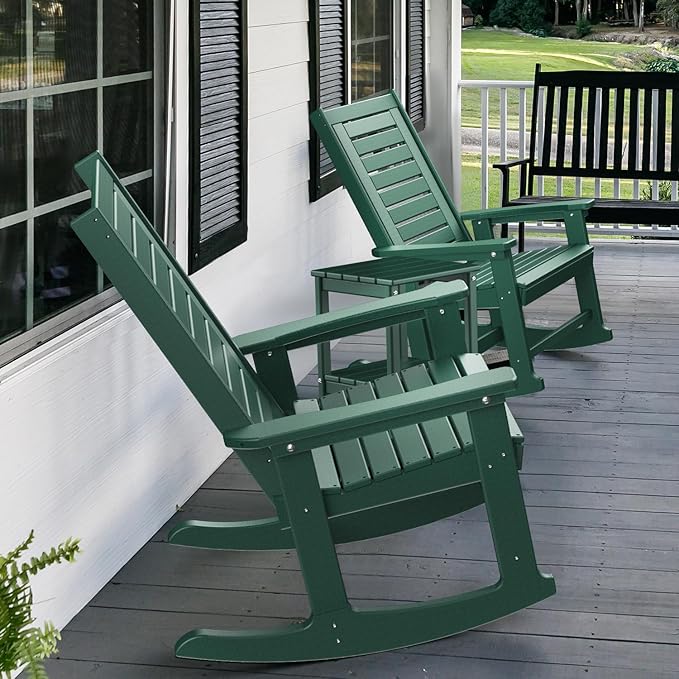 GREENVINES Outdoor Rocking Chair Set | 3-Piece | 2 Rocking Chairs - Image 2