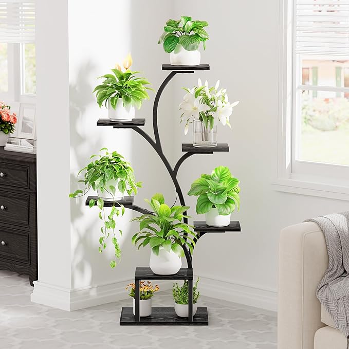 Plant Stand Indoor with Grow Lights, 7 Tiered Indoor Plant Shelf, Metal Plant - Image 4