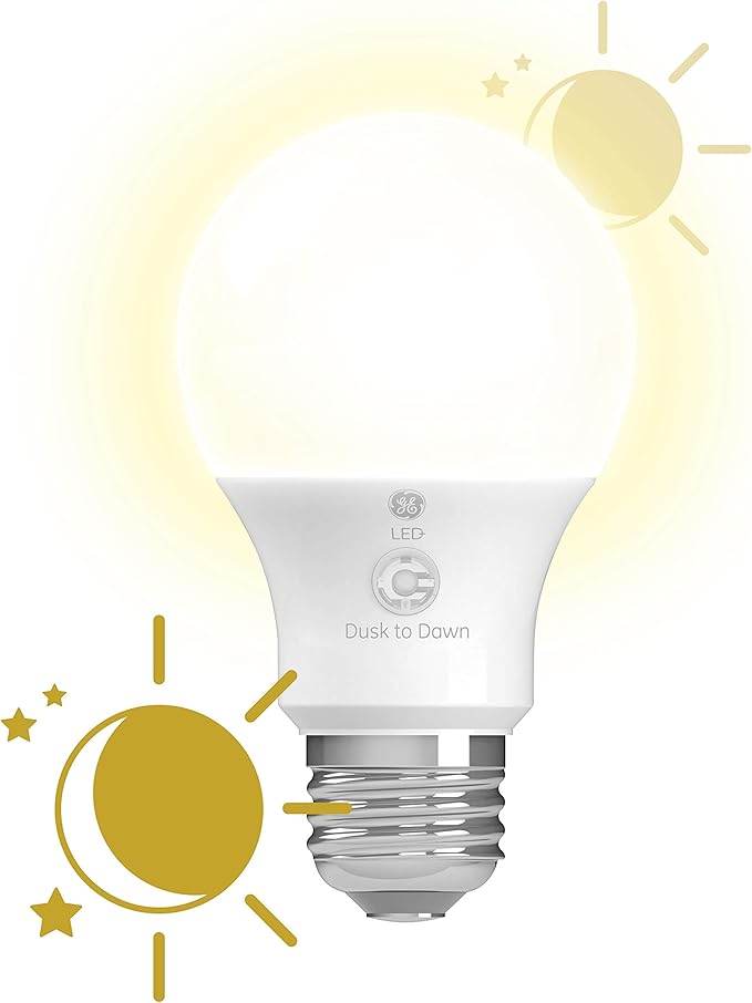 GE LED+ Dusk to Dawn A19 LED Light Bulbs, Automatic On/Off Outdoor Light - Image 10