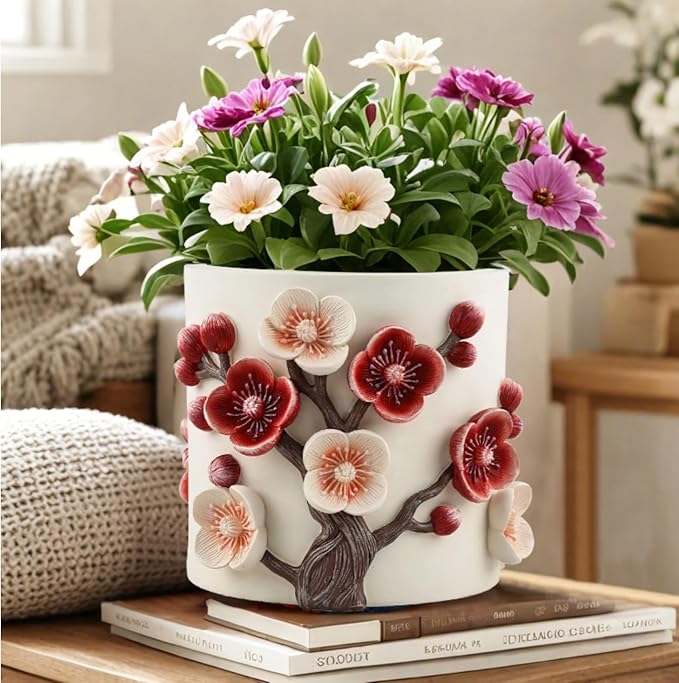 Flower Pot, 5 Inch Cute Plant Pots - Image 3