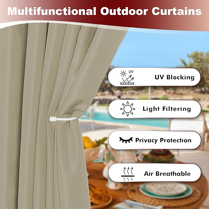 HolidayIdeas Grommet Outdoor Curtains - Image 3