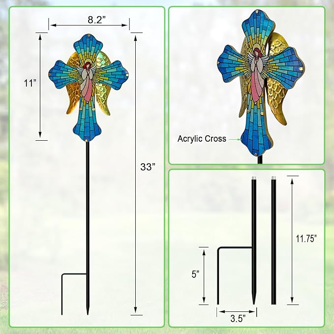 Solar Cross Garden Stake Lights - Image 7