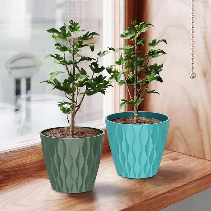 6 Pack 7 Inch Indoor Plant Pots - Image 8