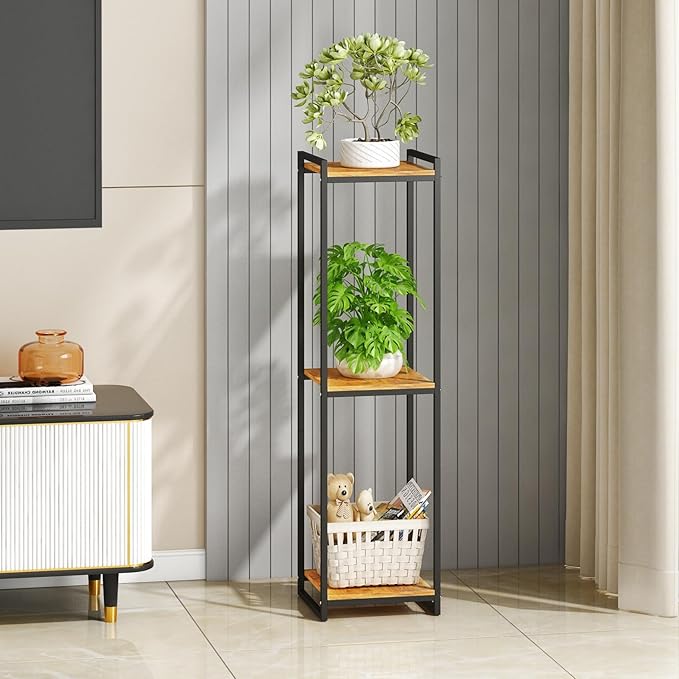 3-Tier Plant Stand Indoor, Rustic Brown - Image 4