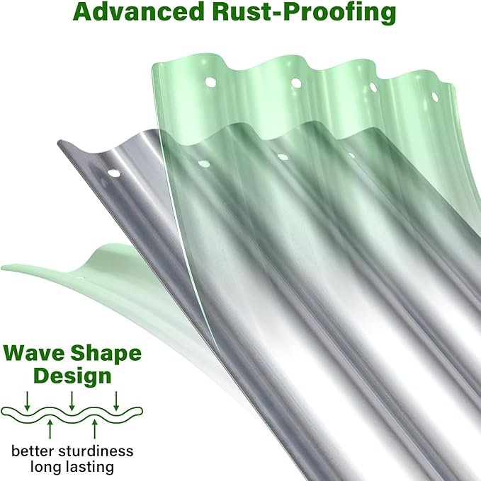 Galvanized Raised Garden Bed for Outdoor: 4X2X1ft Durable Metal Vegetable Plant - Image 4