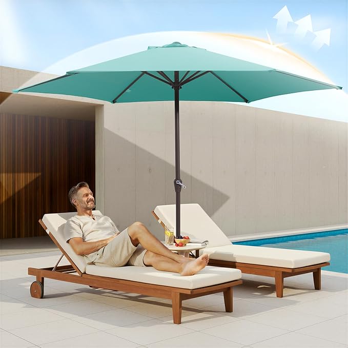 MEWAY 12ft Patio Umbrella Outdoor Table Umbrellas - Image 4
