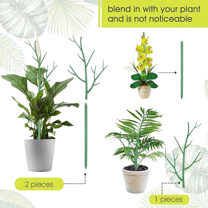 10 Pack Plant Support Stakes for Indoor Plants, 27.56 Inch Twig Plant Sticks - Image 4