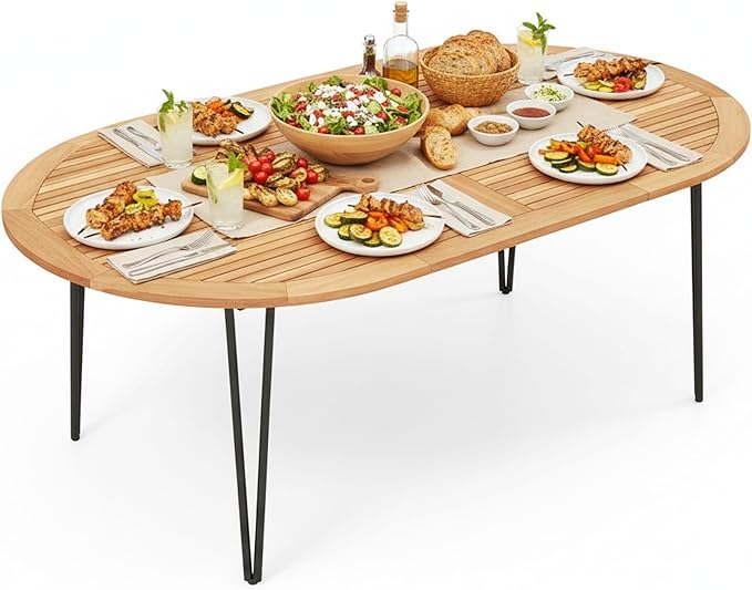 Tangkula 79" Large Patio Dining Table by TANGKULA
