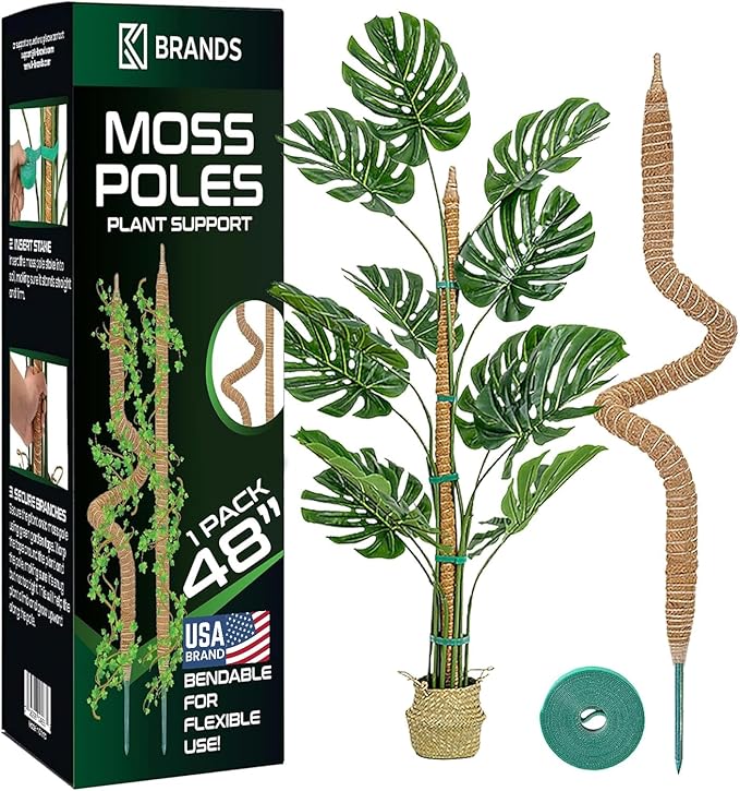 K-Brands 48'' Bendable Moss Pole Monstera Plant Support by K-BRANDS