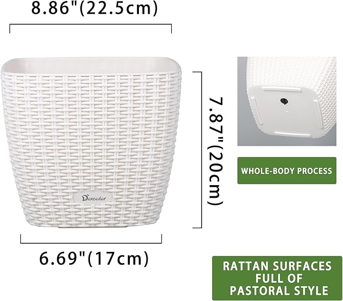 Dexceder 9x8 Self Watering Planter Indoor Outdoor, Inner Mat Design, Thickened - Image 3