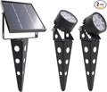 Legacy Mini 50X Twin Solar-Powered Spot Lights LED Spotlight Flag Pole Light by SolarLightMart
