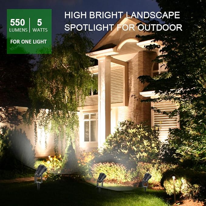 Romwish 120V Landscape Spotlights, Outdoor Landscape Lighting - Image 5