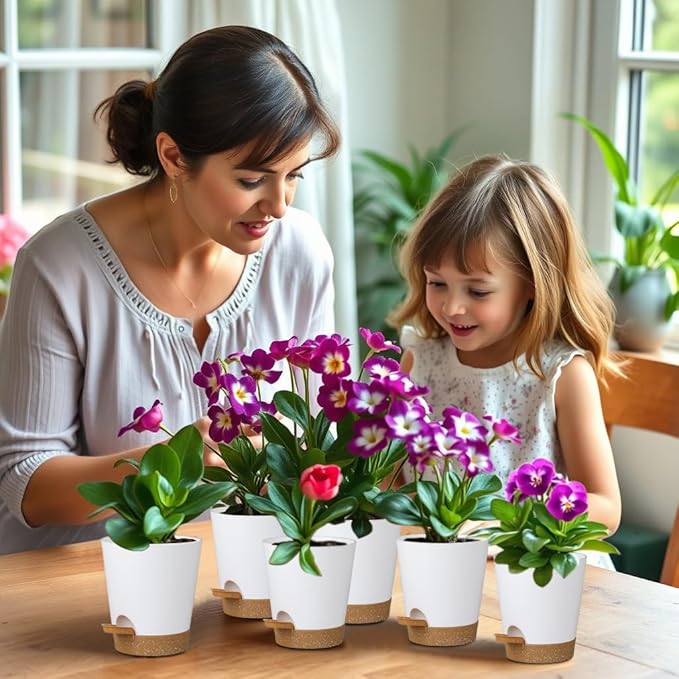 12 Pack 4 Inch Self Watering Plant Pots - Image 7
