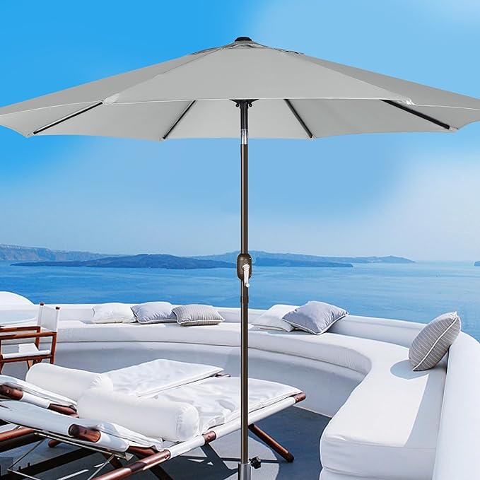 Blissun 9' Outdoor Patio Umbrella, Outdoor Table Umbrella, Yard Umbrella - Image 4