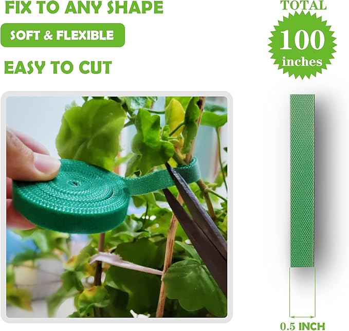 Green Garden Ties|Plant Ties for Climbing Plants 100 feet x1/2‘’in 3 - Image 4