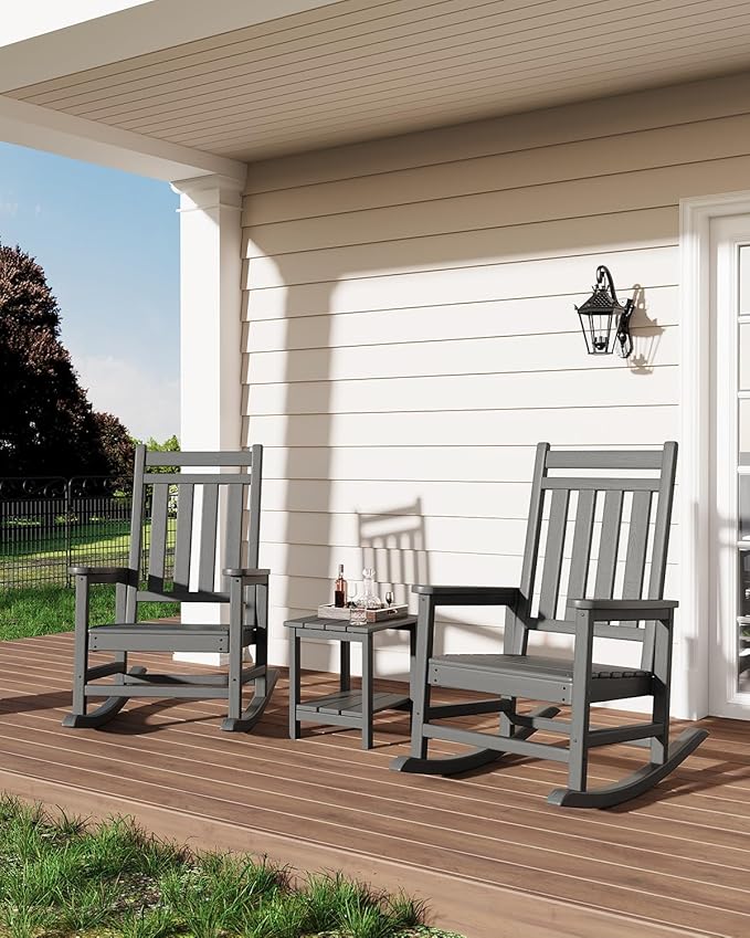 GarveeLife Poly Lumber Rocking Chair Outdoor - Image 7