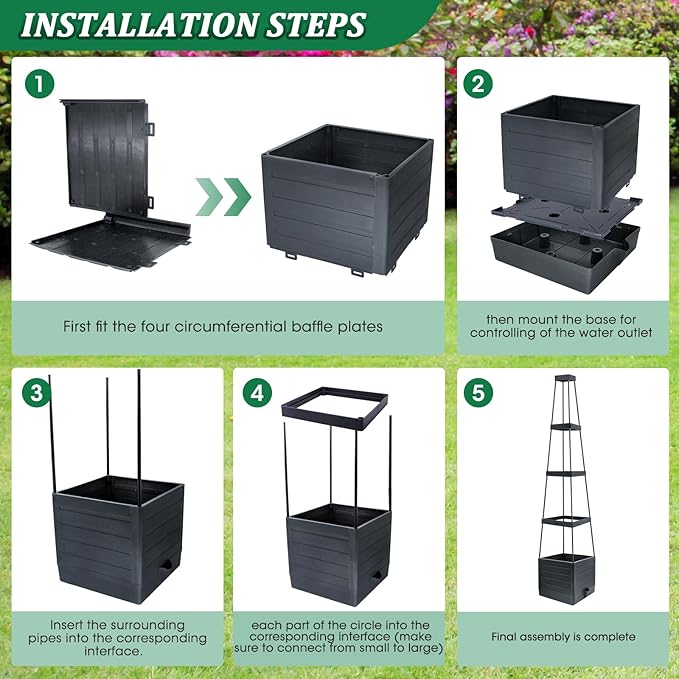 MQFORU 2Pack Raised Garden Bed Planter Boxes - Image 5