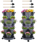 GameXcel Vertical Planter 5 Tier Stackable Planters Garden Planters Strawberry by GameXcel