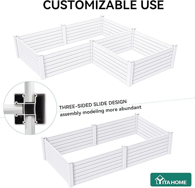 YITAHOME 48x48x24 in Plastic Raised Garden Bed 2pcs - Image 8