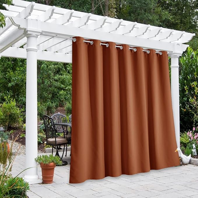 NICETOWN Outdoor Curtain for Patio Waterproof, Thermal Insulated Rustproof by NICETOWN