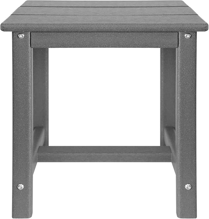 Adirondack Square Side Table, one-Tier Outdoor end Table, Patio Side Table - Image 8