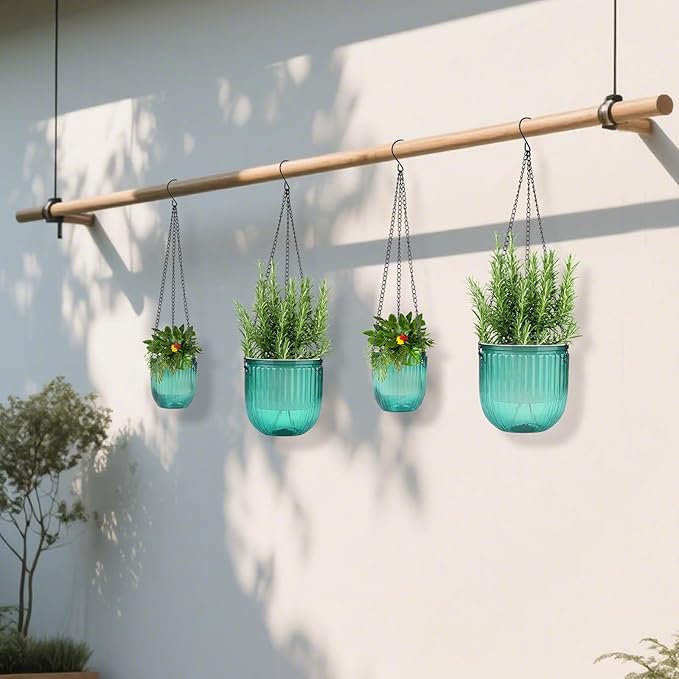 4 Pack Self Watering Hanging Planters - Image 3