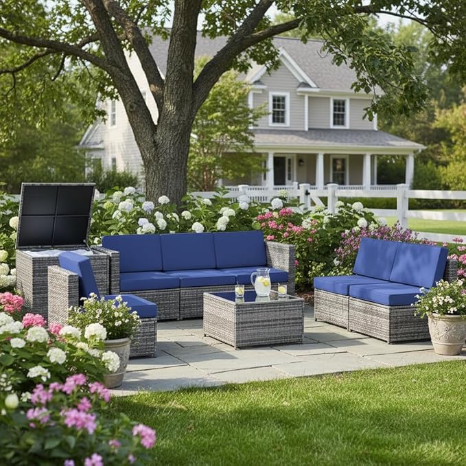 Tangkula 8 Pieces Wicker Patio Furniture Set by TANGKULA