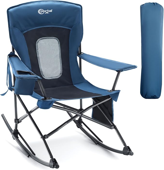 Portal Outdoor Rocking Chair Camping Folding Portable Rocker by PORTAL