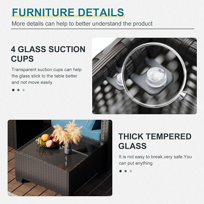 8 Piece Patio Furniture Set - Image 4