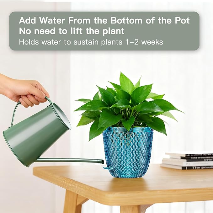 QCQHDU Self Watering Hanging Pots, 2 Pack 7.2 Inch Hanging Planters - Image 4