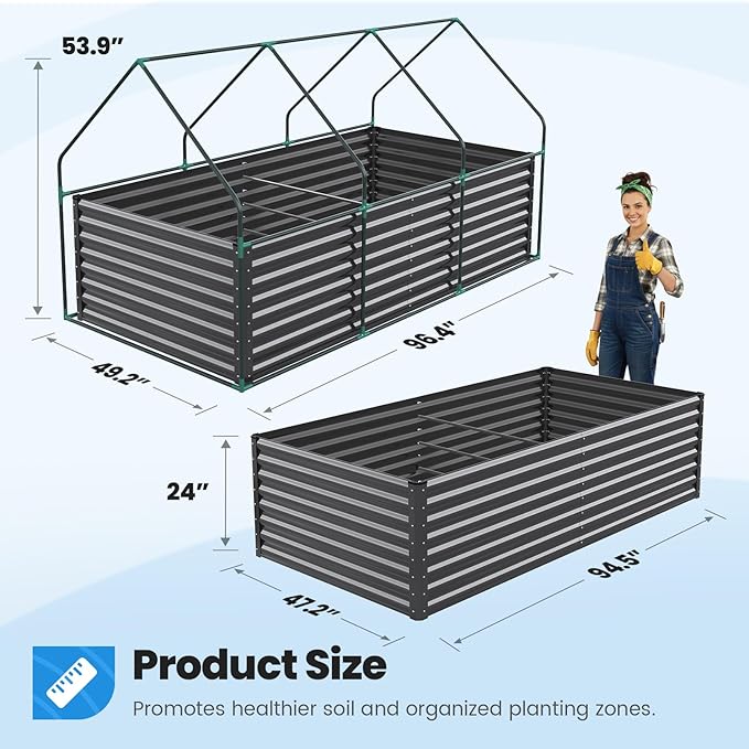 Quictent Raised Garden Bed Galvanized Raised Beds - Image 6
