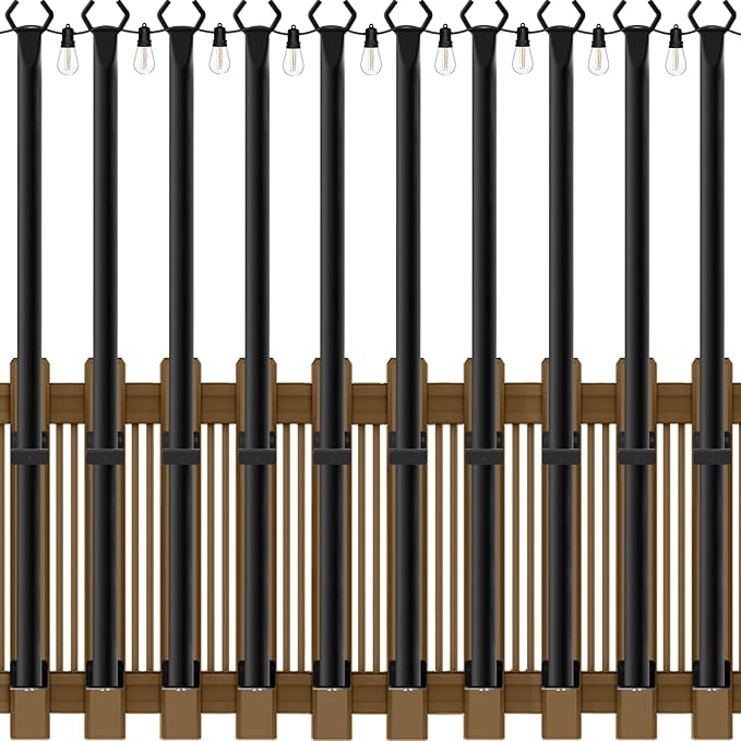 AILBTON 10 Pack 5Ft String Light Poles, Light Poles by AILBTON
